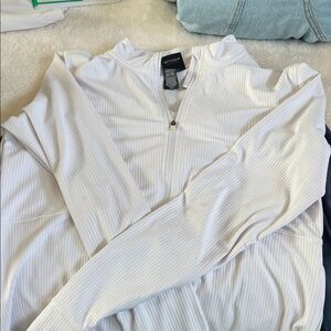 Spider White Zippered Women's Sweater